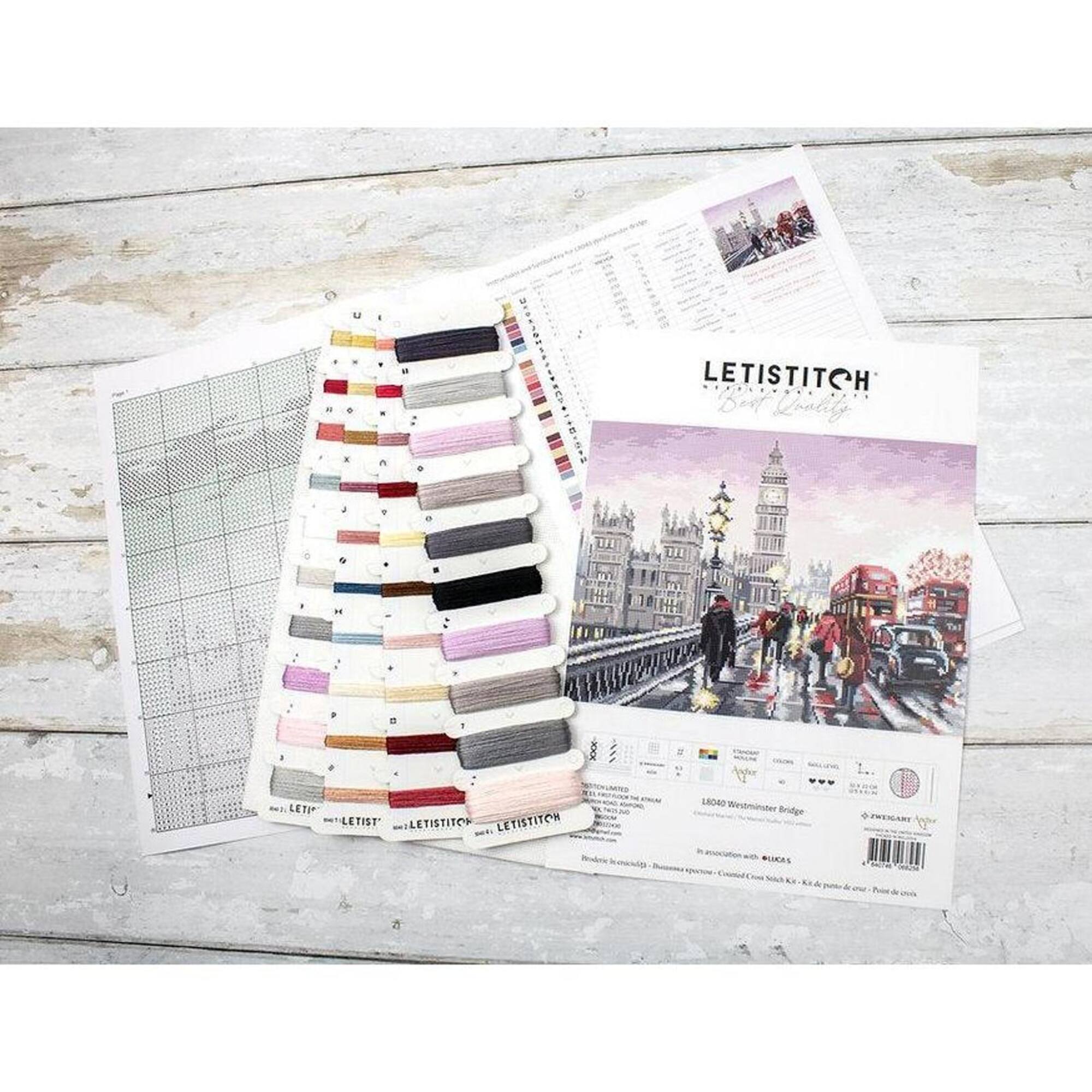 LetiStitch Westminster Bridge Counted Cross Stitch Kit
